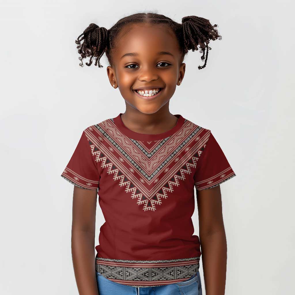Tunisian Embroidery Pattern Kid T shirt LT9