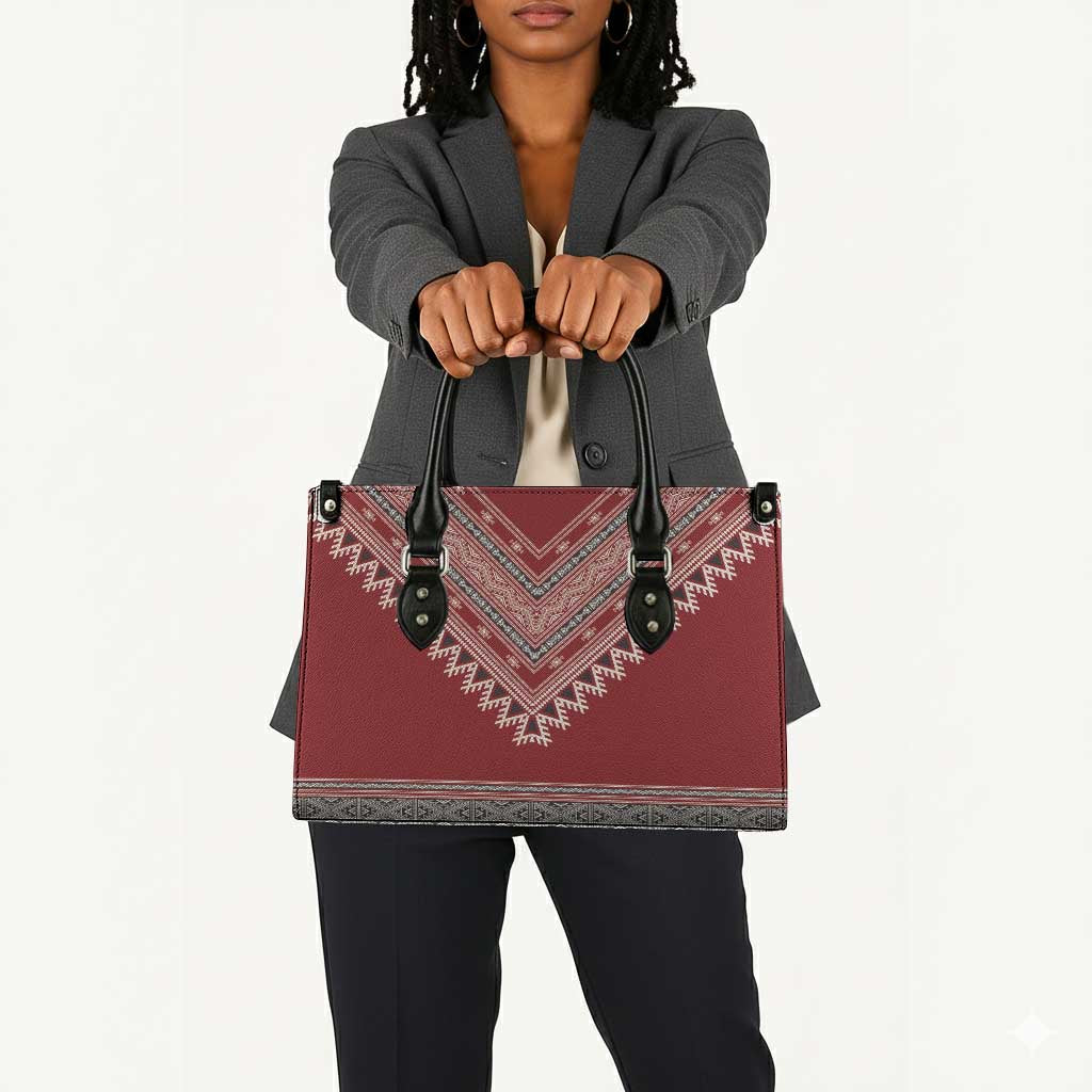 Tunisian Embroidery Pattern Leather Bag - African Pride