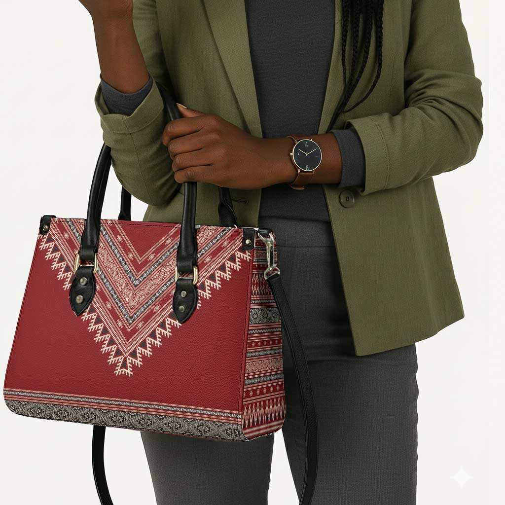 Tunisian Embroidery Pattern Leather Bag - African Pride