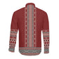 Tunisian Embroidery Pattern Long Sleeve Button Shirt - African Pride
