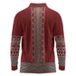 Tunisian Embroidery Pattern Long Sleeve Polo Shirt - African Pride