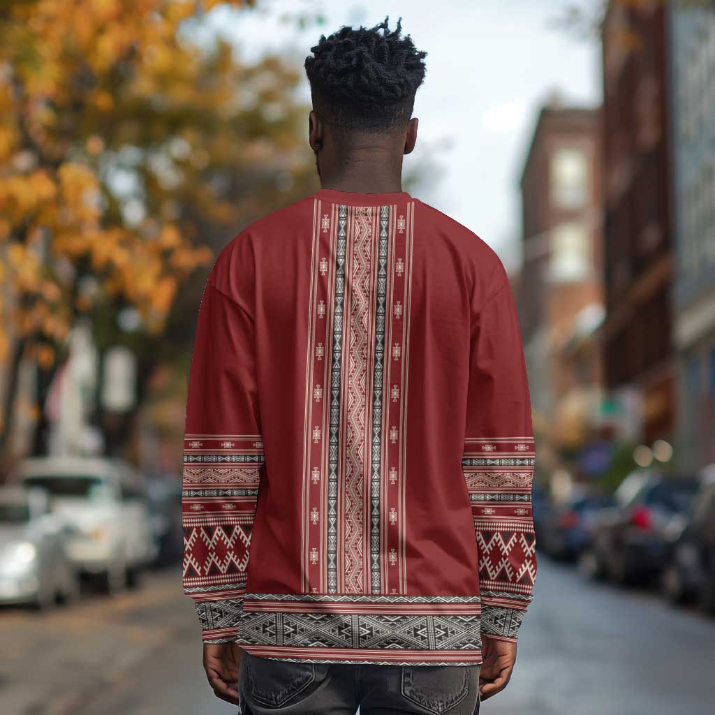 Tunisian Embroidery Pattern Long Sleeve Shirt - African Pride