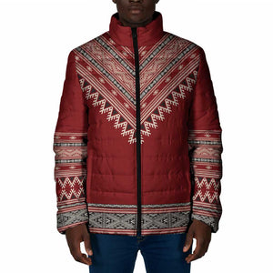 Tunisian Embroidery Pattern Padded Jacket - African Pride