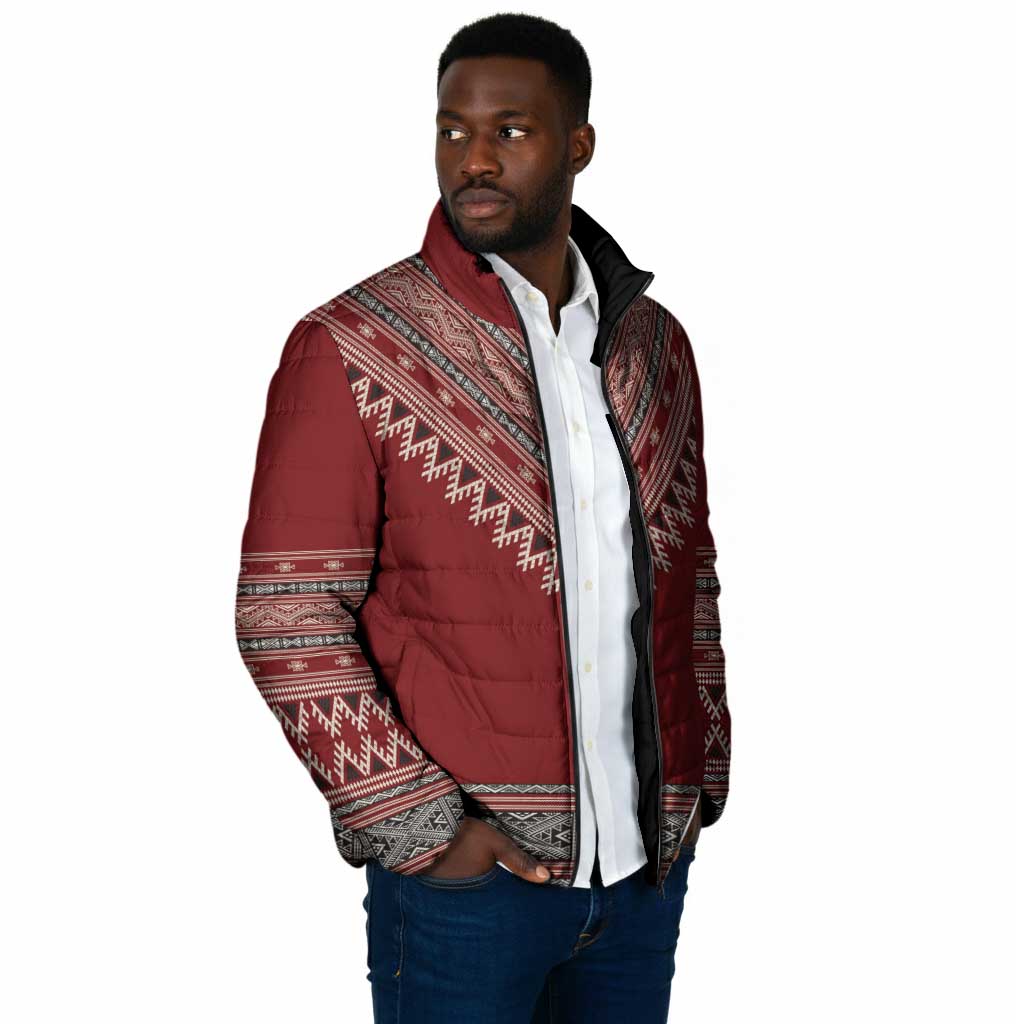 Tunisian Embroidery Pattern Padded Jacket - African Pride