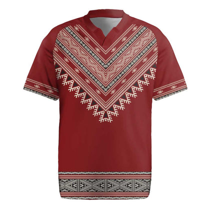 Tunisian Embroidery Pattern Rugby Jersey LT9