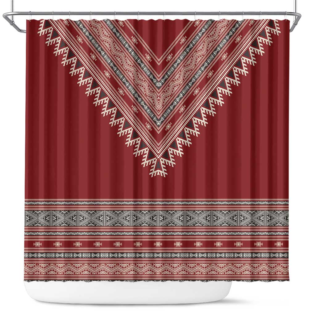 Tunisian Embroidery Pattern Shower Curtain - African Pride