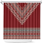 Tunisian Embroidery Pattern Shower Curtain - African Pride