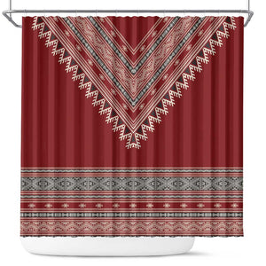 Tunisian Embroidery Pattern Shower Curtain - African Pride