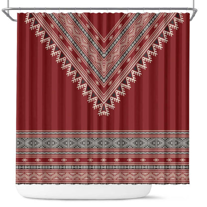 Tunisian Embroidery Pattern Shower Curtain - African Pride