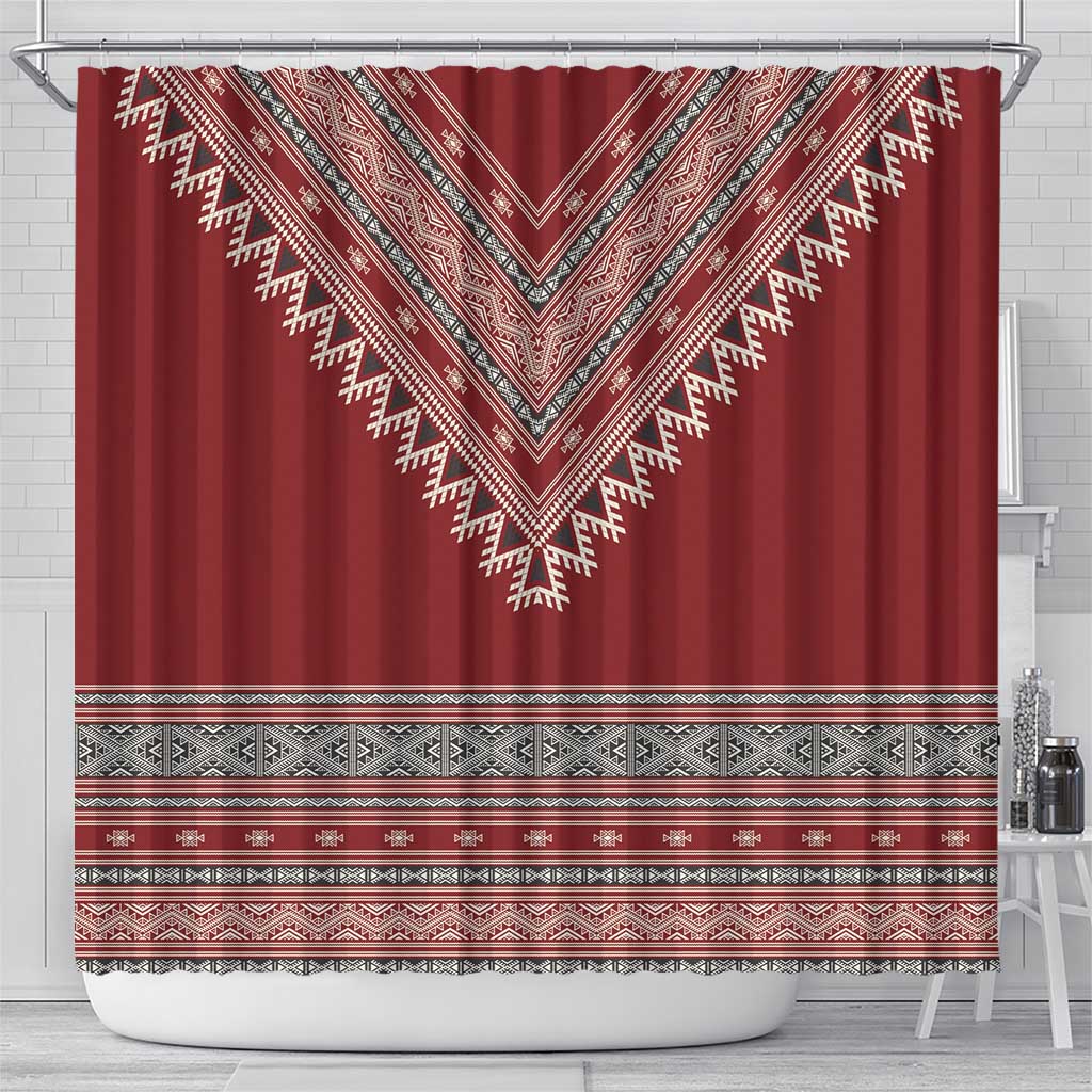 Tunisian Embroidery Pattern Shower Curtain - African Pride