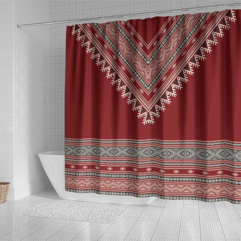 Tunisian Embroidery Pattern Shower Curtain - African Pride