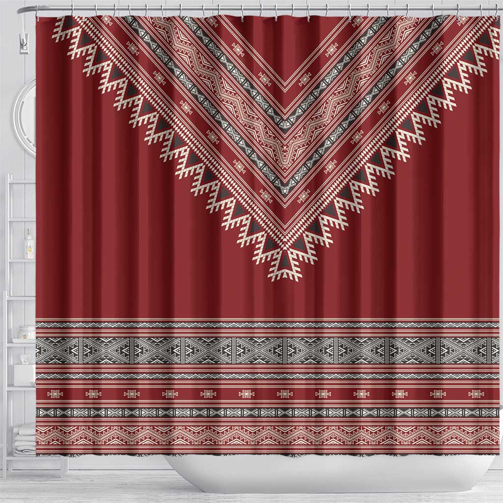 Tunisian Embroidery Pattern Shower Curtain - African Pride