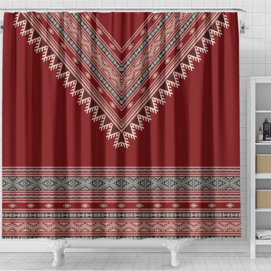 Tunisian Embroidery Pattern Shower Curtain - African Pride