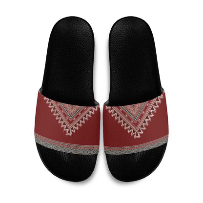 Tunisian Embroidery Pattern Slide Sandals - African Pride