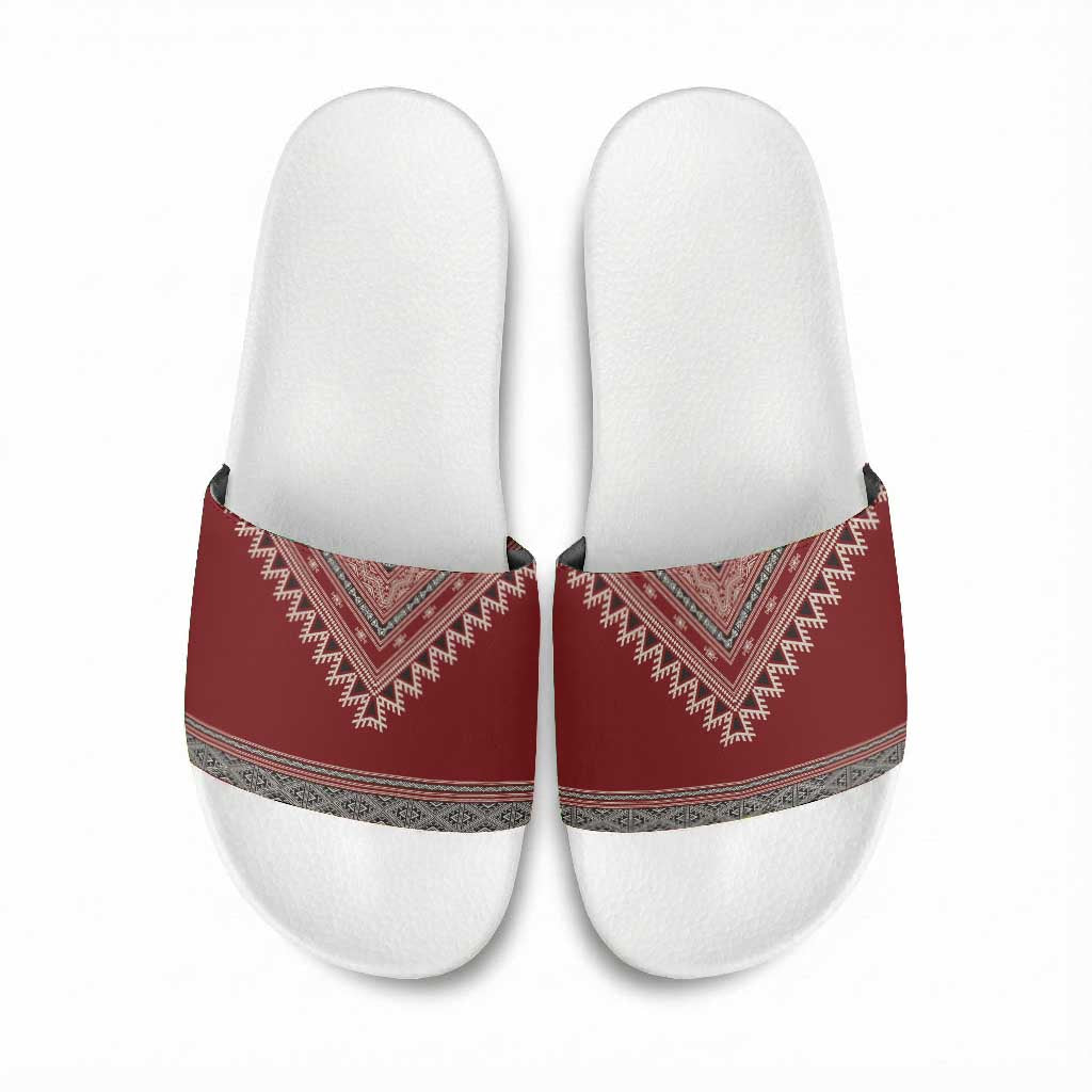 Tunisian Embroidery Pattern Slide Sandals - African Pride