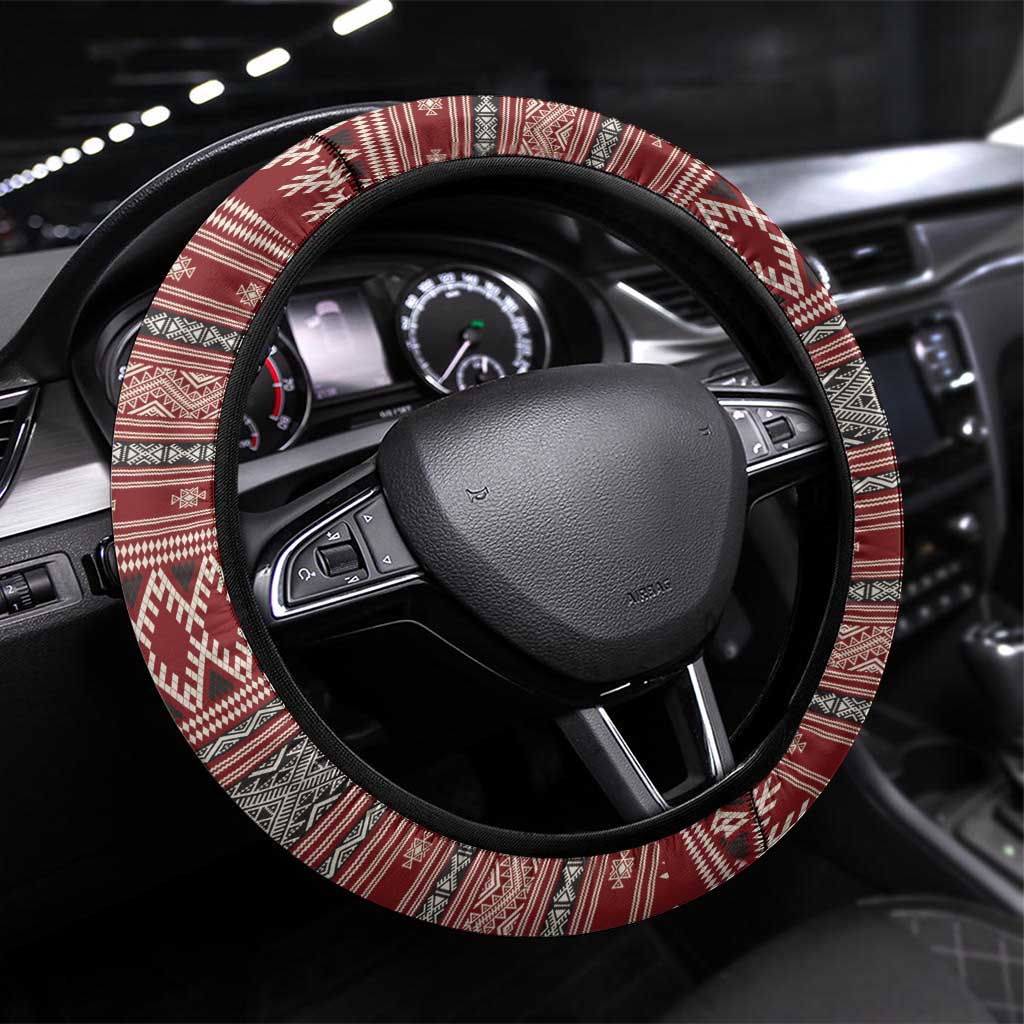 Tunisian Embroidery Pattern Steering Wheel Cover - African Pride