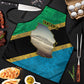 African Volcano Kilimanjaro Tanzania Apron Grunge Flag Map of Tanzania