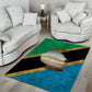 African Volcano Kilimanjaro Tanzania Area Rug Grunge Flag Map of Tanzania - African Pride