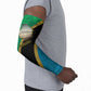 African Volcano Kilimanjaro Tanzania Arm Sleeves Grunge Flag Map of Tanzania