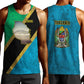 African Volcano Kilimanjaro Tanzania Men Tank Top Grunge Flag Map of Tanzania - African Pride