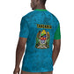 African Volcano Kilimanjaro Tanzania Rugby Jersey Grunge Flag Map of Tanzania - African Pride