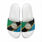 African Volcano Kilimanjaro Tanzania Slide Sandals Grunge Flag Map of Tanzania
