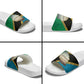 African Volcano Kilimanjaro Tanzania Slide Sandals Grunge Flag Map of Tanzania