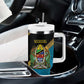 African Volcano Kilimanjaro Tanzania Tumbler With Handle Grunge Flag Map of Tanzania - African Pride