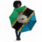 African Volcano Kilimanjaro Tanzania Umbrella Grunge Flag Map of Tanzania