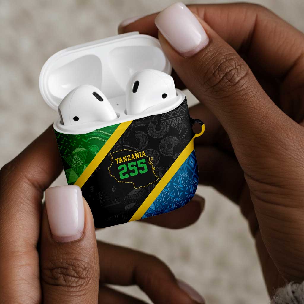 Tanzania 255 AirPods Case African Mix Pattern Flag Motif