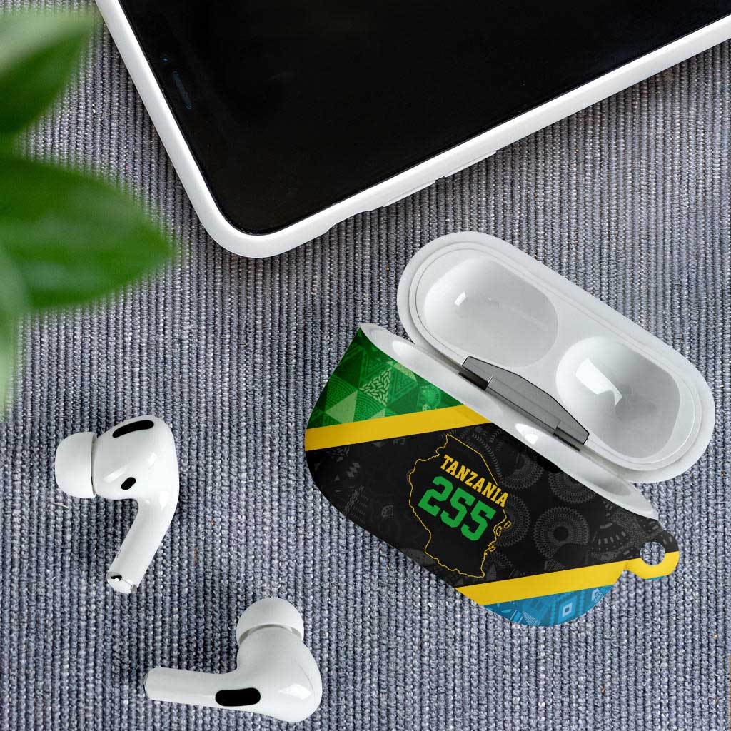 Tanzania 255 AirPods Case African Mix Pattern Flag Motif