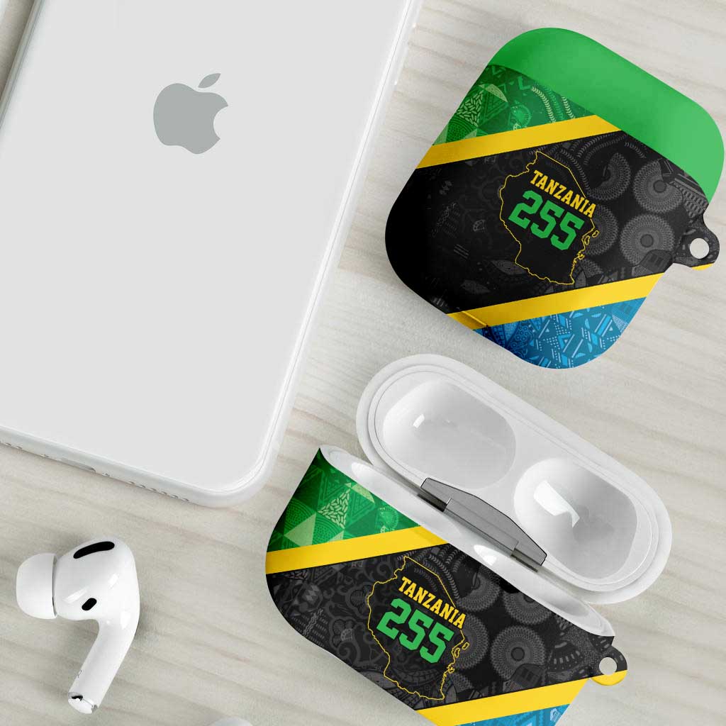 Tanzania 255 AirPods Case African Mix Pattern Flag Motif