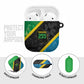 Tanzania 255 AirPods Case African Mix Pattern Flag Motif