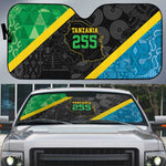 Tanzania 255 Auto Sun Shade African Mix Pattern Flag Motif