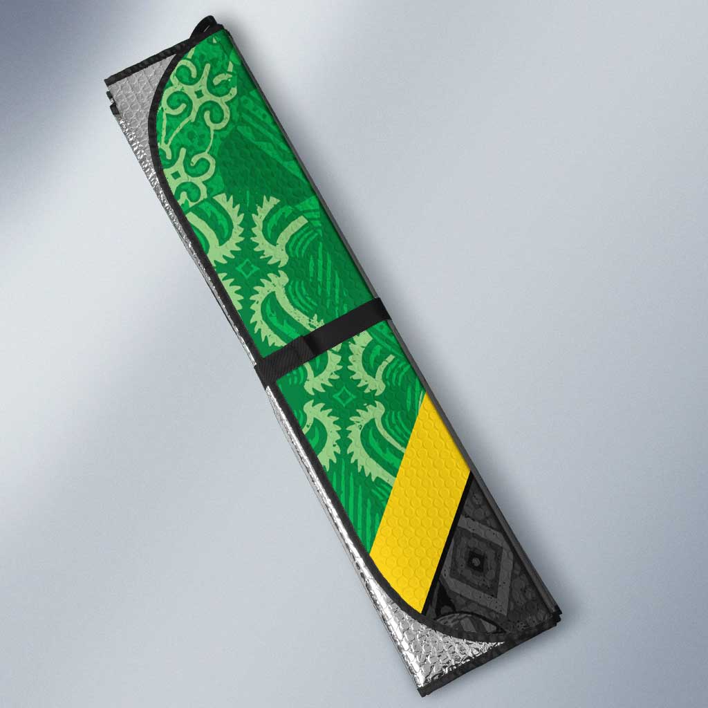 Tanzania 255 Auto Sun Shade African Mix Pattern Flag Motif