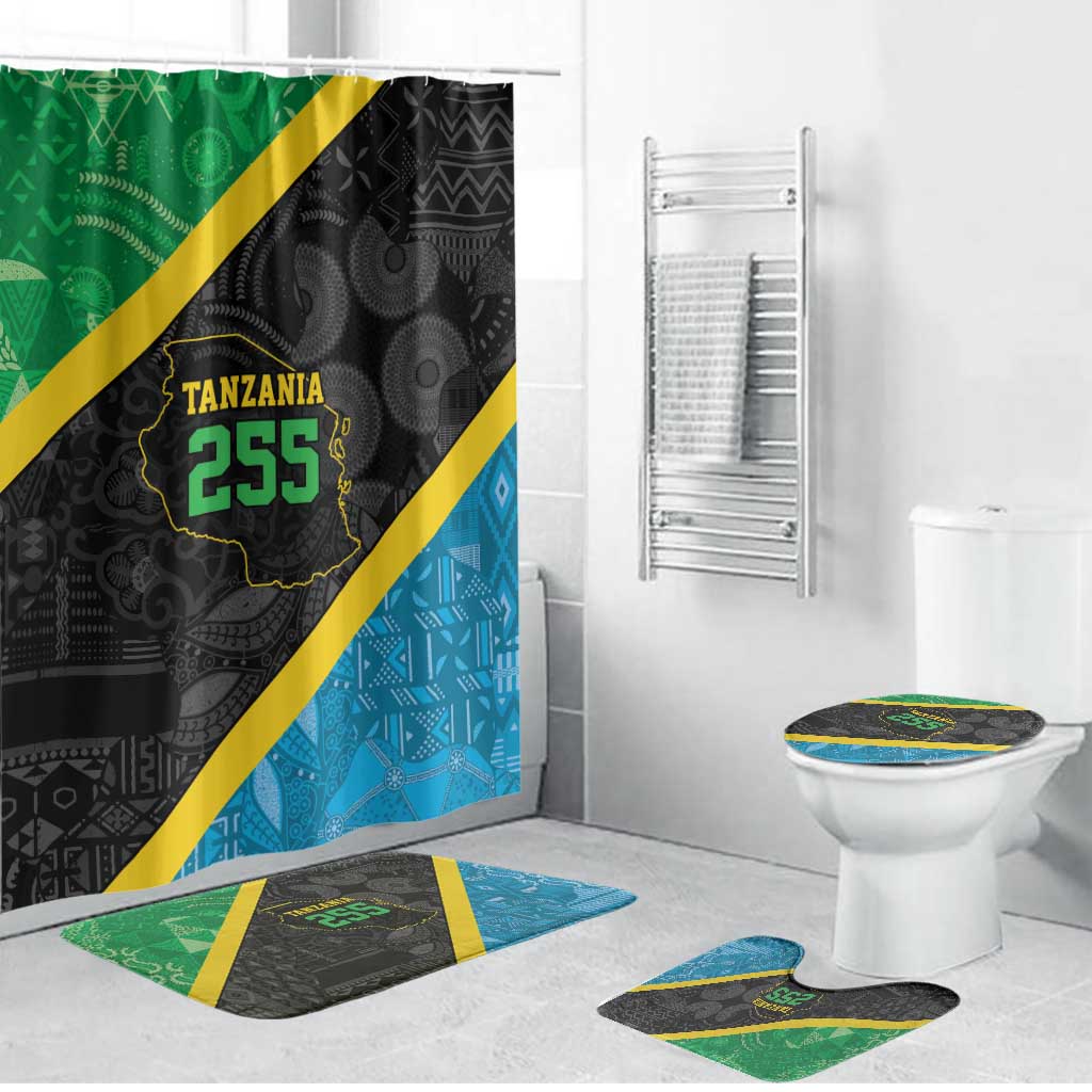 Tanzania 255 Bathroom Set African Mix Pattern Flag Motif