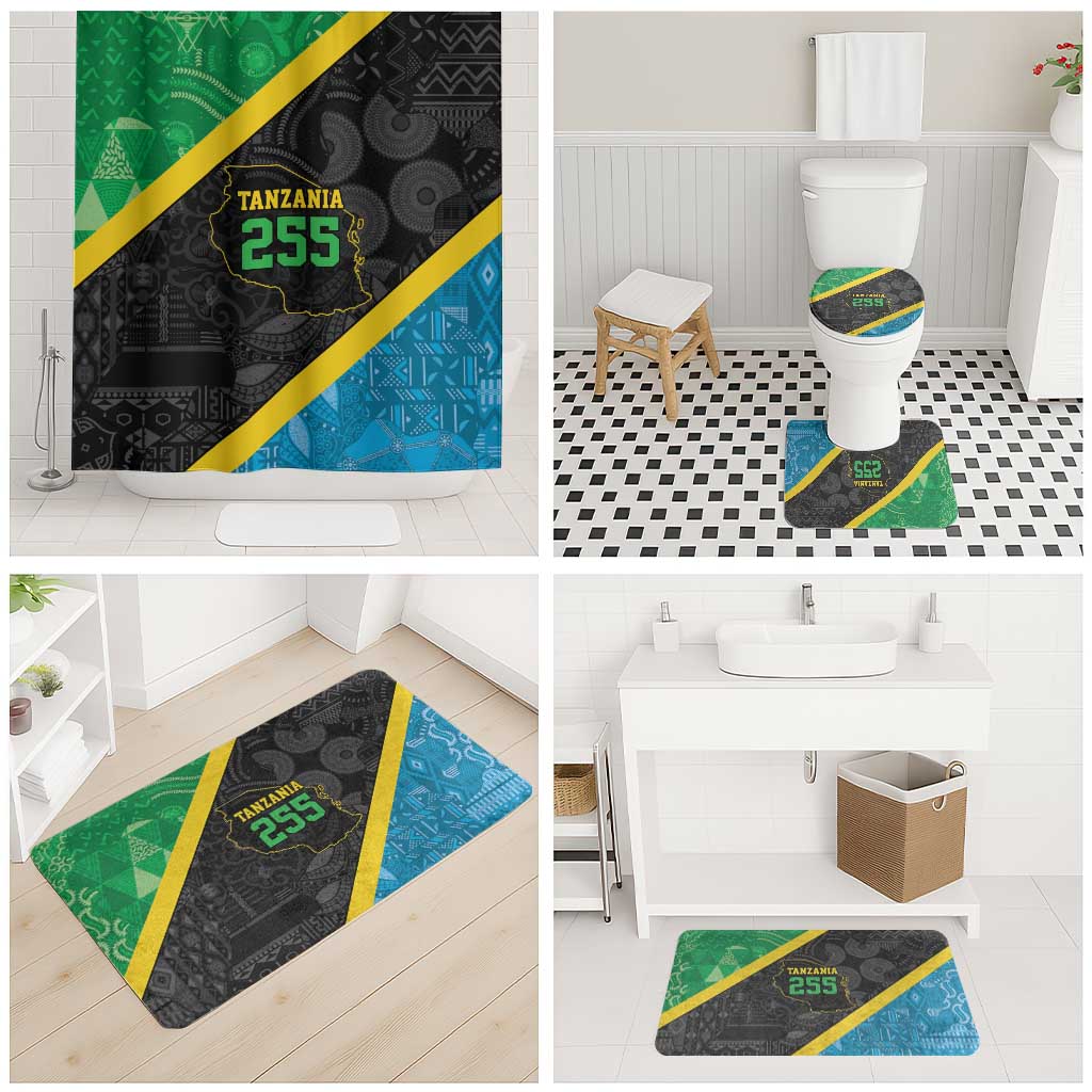 Tanzania 255 Bathroom Set African Mix Pattern Flag Motif