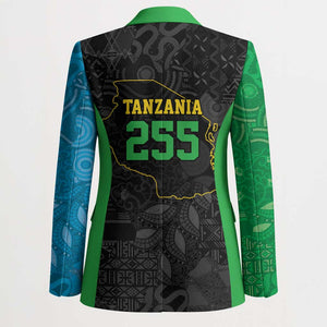 Tanzania 255 Blazer African Mix Pattern Flag Motif