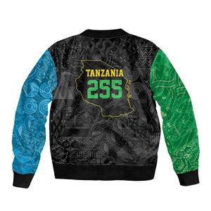 Tanzania 255 Bomber Jacket African Mix Pattern Flag Motif - African Pride