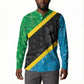 Tanzania 255 Button Sweatshirt African Mix Pattern Flag Motif
