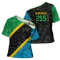 Tanzania 255 Cross Shoulder Shirt African Mix Pattern Flag Motif