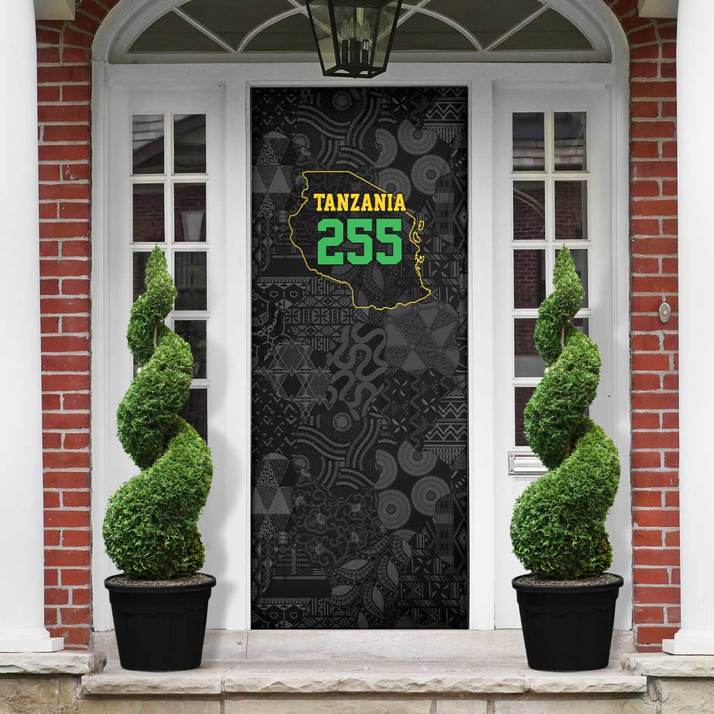 Tanzania 255 Door Cover African Mix Pattern Flag Motif