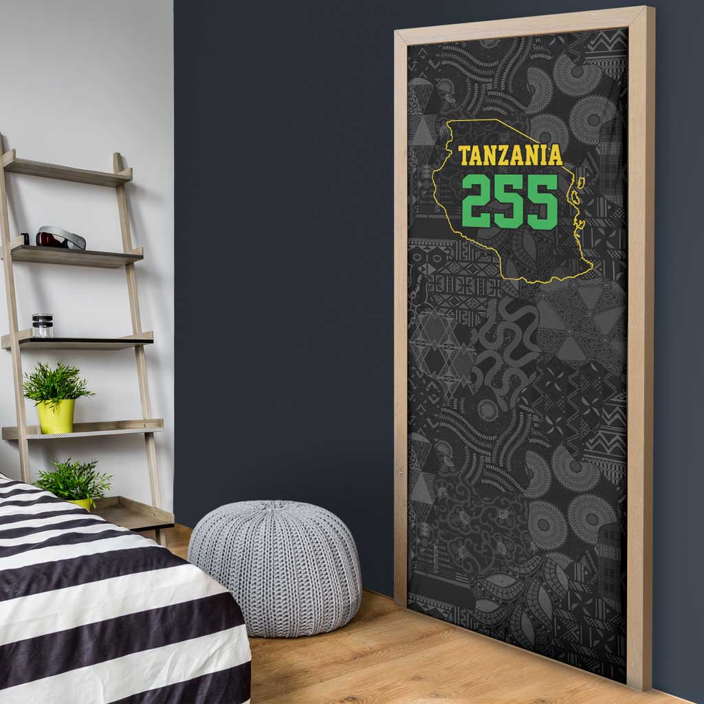 Tanzania 255 Door Cover African Mix Pattern Flag Motif