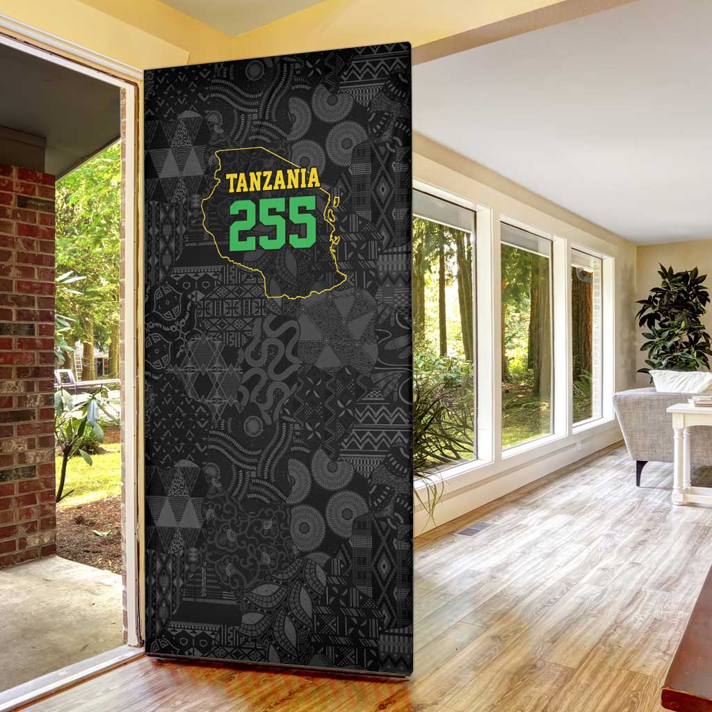 Tanzania 255 Door Cover African Mix Pattern Flag Motif