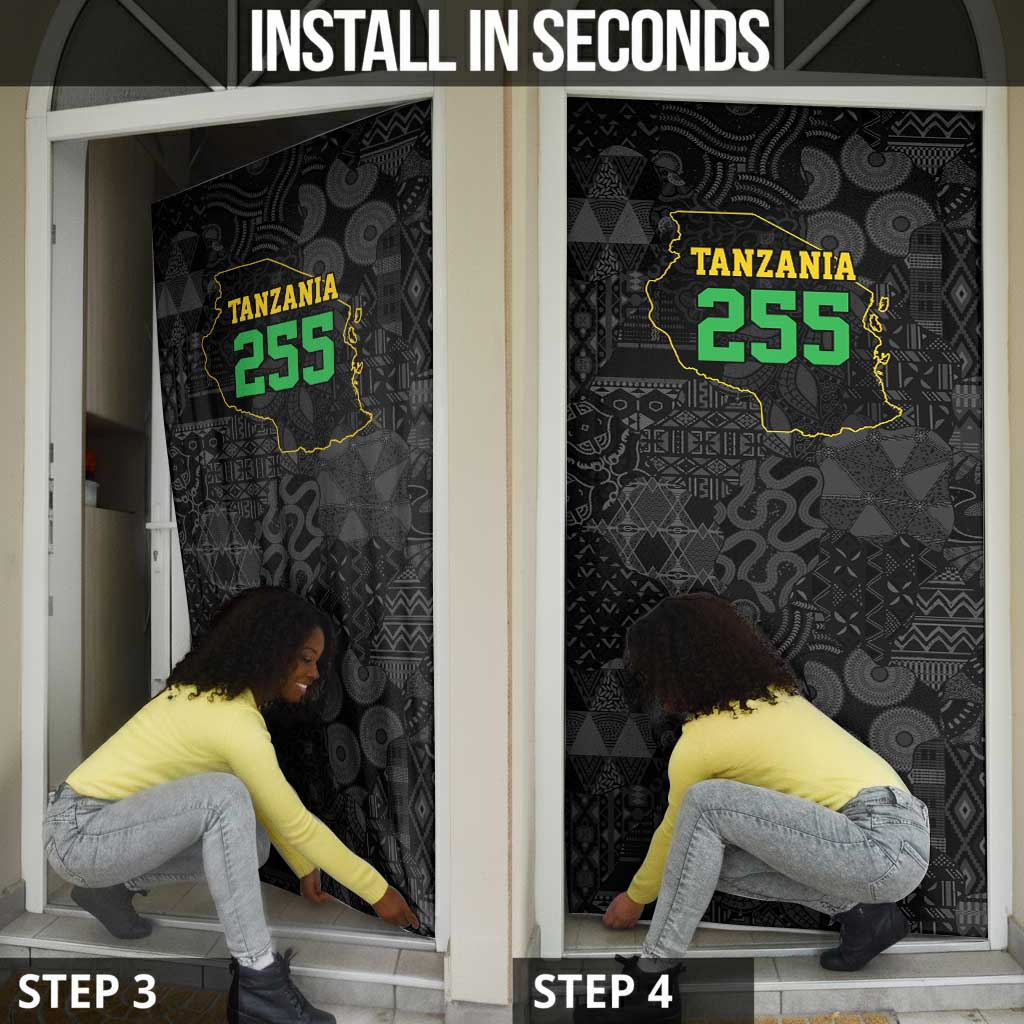 Tanzania 255 Door Cover African Mix Pattern Flag Motif