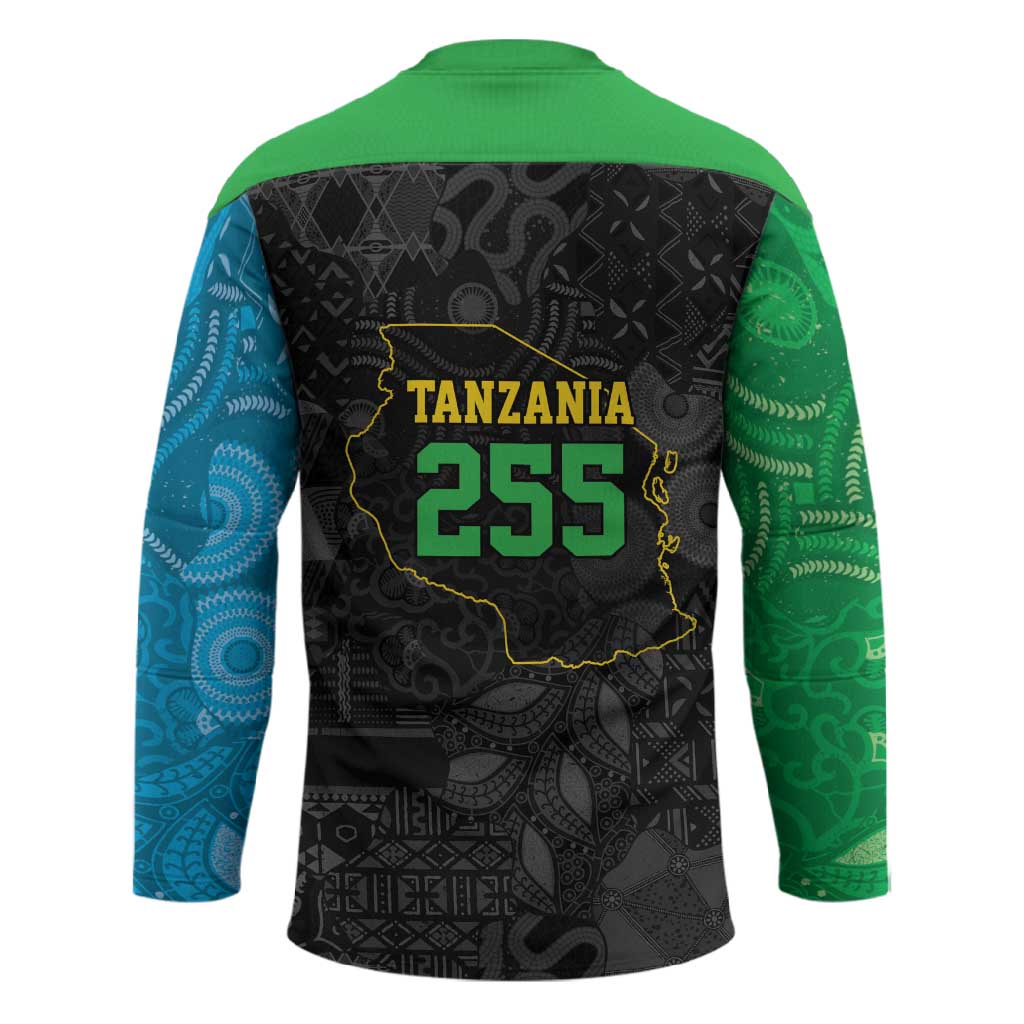 Tanzania 255 Hockey Jersey African Mix Pattern Flag Motif