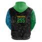 Tanzania 255 Hoodie African Mix Pattern Flag Motif - African Pride