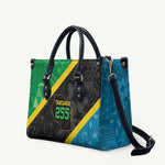 Tanzania 255 Leather Bag African Mix Pattern Flag Motif