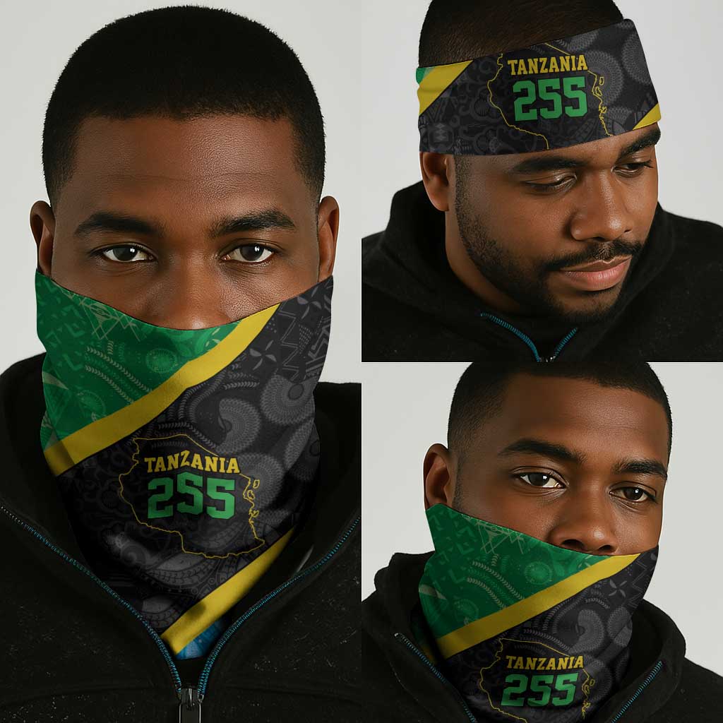 Tanzania 255 Neck Gaiter African Mix Pattern Flag Motif LT9