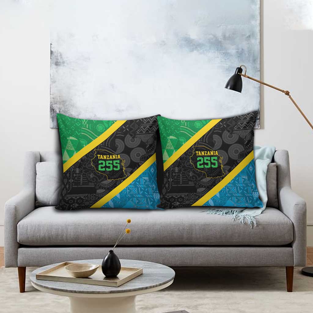 Tanzania 255 Pillow Cover African Mix Pattern Flag Motif